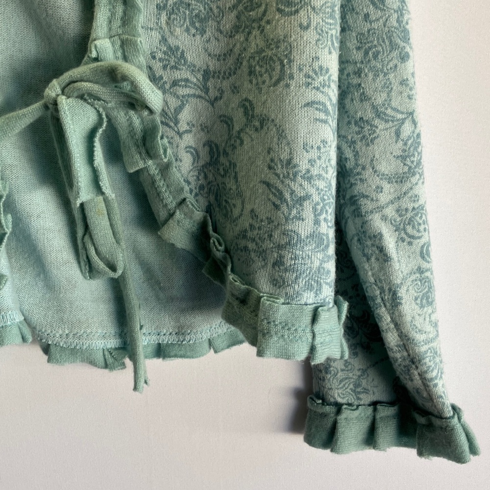 Echo Mint Green Patterned Cardigan - image 3